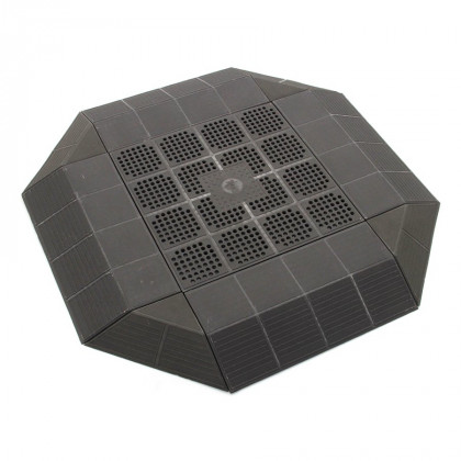 Tmavě hnědý plastový nájezd "samice" pro terasovou dlažbu Linea Combi - 40 x 19,5 x 4,8 cm