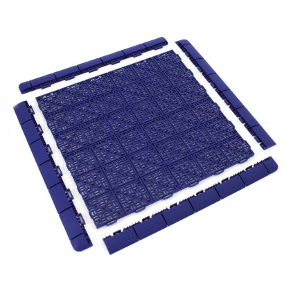 Modrý plastový nájezd "samice" pro terasovou dlažbu Linea Marte - 60 x 5,2 x 1,3 cm