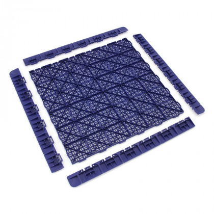 Modrý plastový nájezd "samec" pro terasovou dlažbu Linea Marte - 60 x 5,2 x 1,3 cm