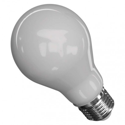LED žárovka Filament mléčná A60 7,6W E27 teplá bílá
