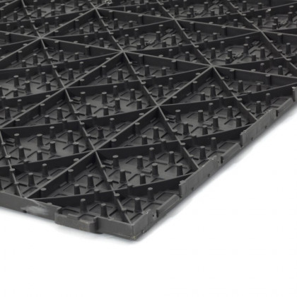 Hnědá plastová terasová dlažba Linea Marte - 56,3 x 56,3 x 1,3 cm