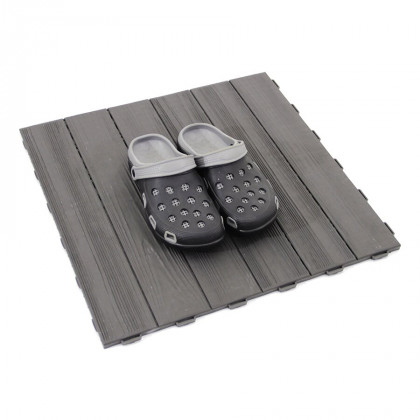 Hnědá plastová terasová dlažba Linea Marte - 56,3 x 56,3 x 1,3 cm