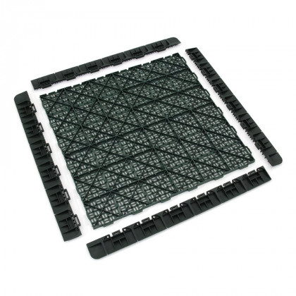 Zelený plastový nájezd "samec" pro terasovou dlažbu Linea Marte - 60 x 5,2 x 1,3 cm