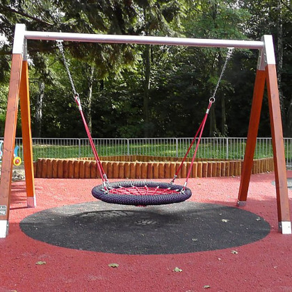 Zelená gumová dopadová dlaždice (V25/R15) FLOMA S800 - 50 x 50 x 2,5 cm