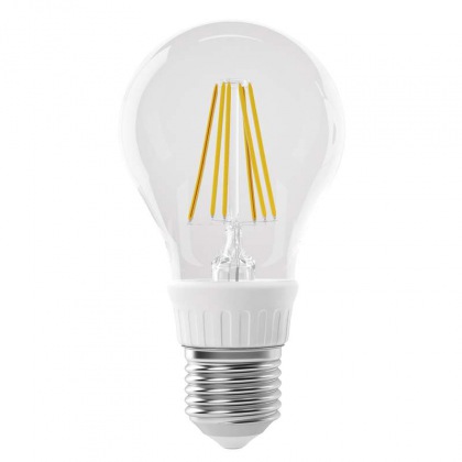 LED žárovka filament A60 6W E27 teplá bílá