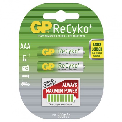 Nabíjecí baterie GP ReCyko+ HR03 (AAA), blistr