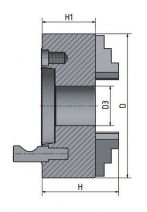 4-čelisťové sklíčidlo s centrickým upínáním ø 200 mm Camlock 5