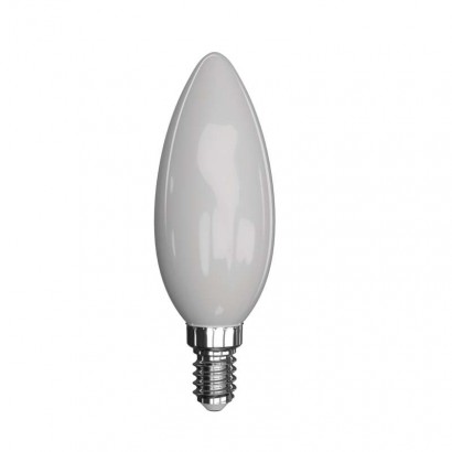 LED žárovka Filament Candle mléčná 4,2W E14 teplá bílá