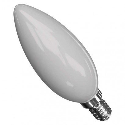 LED žárovka Filament Candle mléčná 4,2W E14 teplá bílá