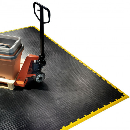 Šedá vinylová plastová zátěžová puzzle dlaždice Tenax - 50 x 50 x 0,5 cm