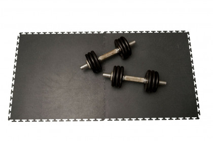 Šedá plastová zátěžová puzzle protiskluzová dlaždice Tenax - 60 x 60 x 0,8 cm