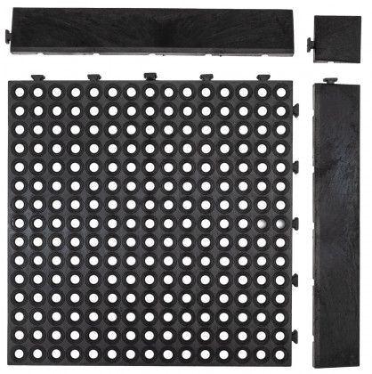 Grafitový gumový nájezd pro dlažbu Extreme - 45 x 8 x 2,5 cm