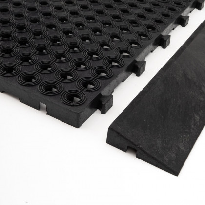 Grafitový gumový nájezd pro dlažbu Extreme - 45 x 8 x 2,5 cm