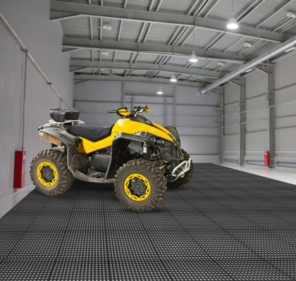 Grafitový gumový rohový nájezd pro dlažbu Extreme - 8 x 8 x 2,5 cm