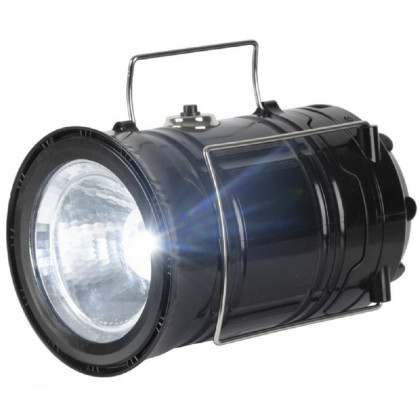 Campingová lampa CL102, LED, 80 lm, 1200mAh, efekt plamene, USB nabíjení, solární