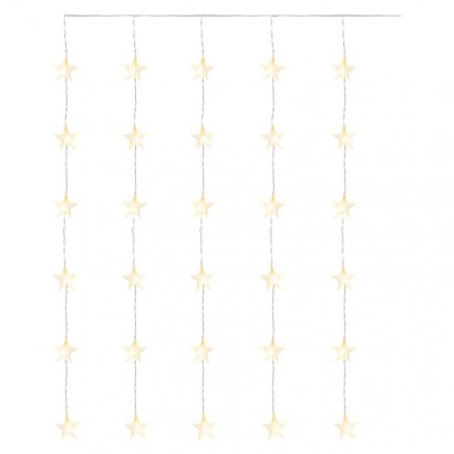 LED vánoční závěs – hvězdy, 120x90 cm, vnitřní, teplá bílá, časovač