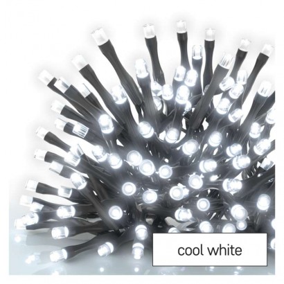 Standard LED spojovací vánoční řetěz, 5 m, venkovní i vnitřní, studená bílá, časovač