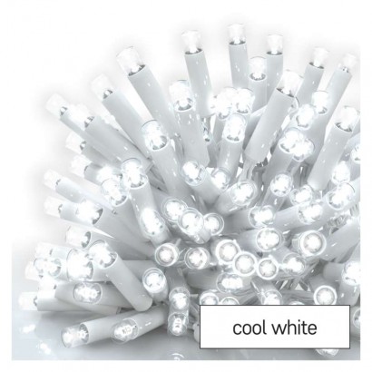 Profi LED spojovací řetěz bílý, 5 m, venkovní i vnitřní, studená bílá, časovač