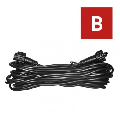 Prodlužovací kabel pro spojovací řetězy Profi černý, 10 m, venkovní i vnitřní