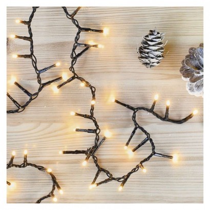LED vánoční řetěz – ježek, 12 m, venkovní i vnitřní, vintage, časovač