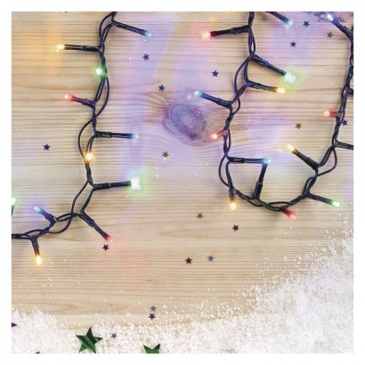 LED vánoční řetěz – ježek, 12 m, venkovní i vnitřní, multicolor, časovač