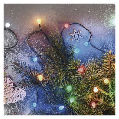 LED vánoční cherry řetěz – kuličky, 8 m, venkovní i vnitřní, multicolor, programy