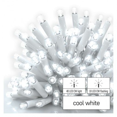 Profi LED spojovací řetěz blikající bílý – rampouchy, 3 m, venkovní, studená bílá, časovač