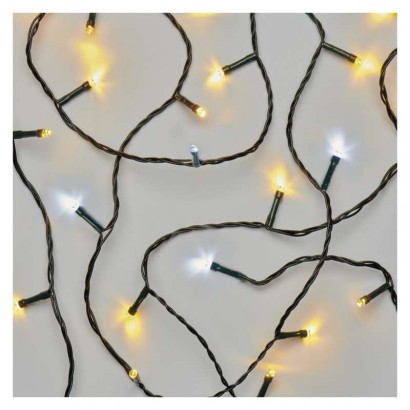 LED vánoční řetěz, 8 m, venkovní i vnitřní, teplá/studená bílá, časovač