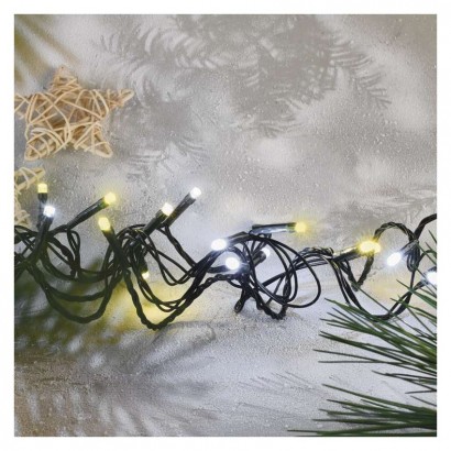 LED vánoční řetěz blikající, 8 m, venkovní i vnitřní, teplá/studená bílá, časovač