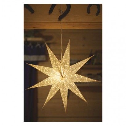 LED hvězda papírová závěsná, 60 cm, vnitřní