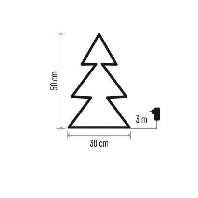 LED vánoční stromek kovový, 50 cm, venkovní i vnitřní, teplá bílá