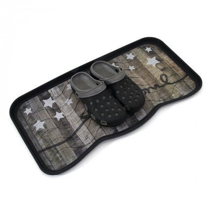 Plastový odkapávač na boty FLOMA Welcome stars - 38 x 75 cm