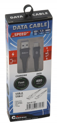 Datový a nabíjecí kabel SPEED USB-A / USB-C 480 Mb/s 1,5m