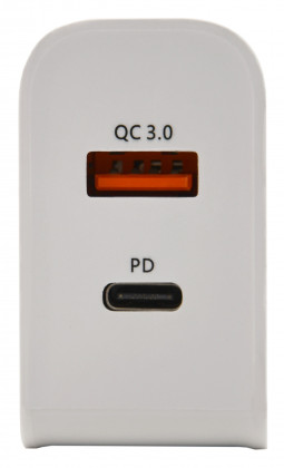 Zástrčka QUICK CHARGE 3.0 230V USB-A / USB-C 18W
