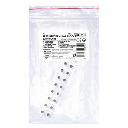 Svorkovnice 12x6,0 mm bílá, 1 ks