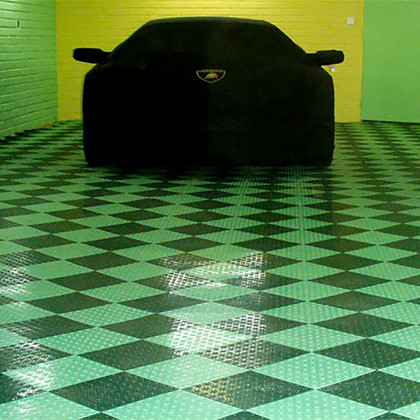 Černá polypropylenová dlažba AvaTile AT-HRD Recy - 25 x 25 x 1,6 cm