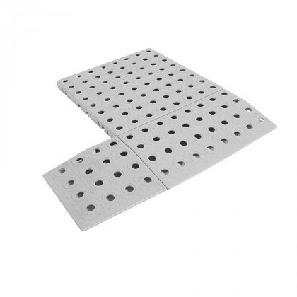 Šedá plastová ochranná podložka pod židli AvaTile AT-HRD - 153 x 153 x 1,6 cm