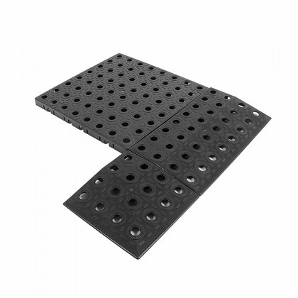 Černá plastová ochranná podložka pod židli AvaTile AT-HRD - 203 x 203 x 1,6 cm