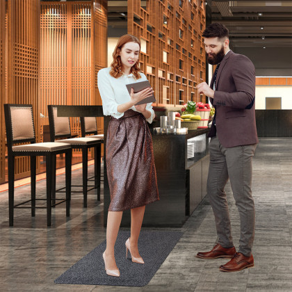 Antracitová protiúnavová protiskluzová průmyslová rohož Alba - 85 x 50 x 1,4 cm