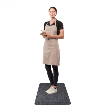 Antracitová protiúnavová protiskluzová průmyslová rohož Alba - 100 x 60 x 1,4 cm