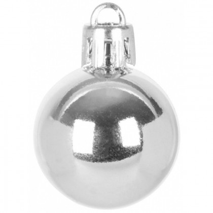 Baňky MagicHome, 12 ks, 3 cm, stříbrné, na vánoční stromeček