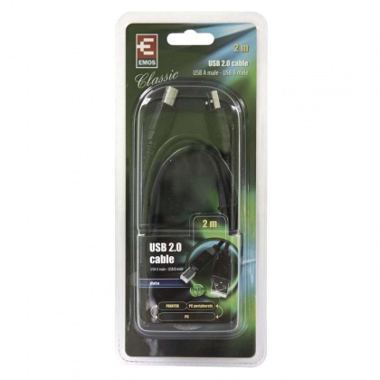 USB kabel 2.0 A vidlice - B vidlice 2m