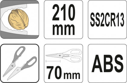 Kuchyňské nůžky 210mm skládací