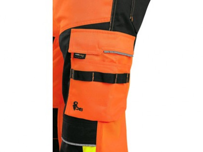 Kalhoty CXS BENSON výstražné, pánské, oranžovo-černé, vel. 58