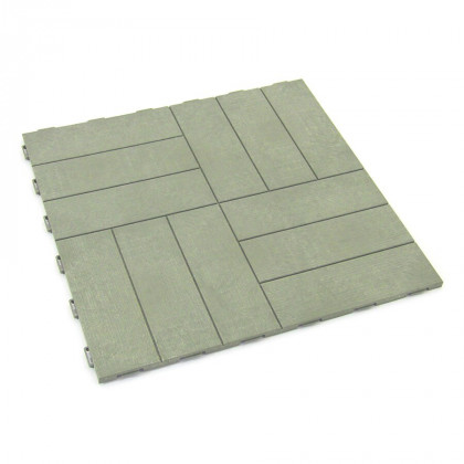 Světle šedá plastová terasová dlažba Linea Marte - 56,3 x 56,3 x 1,3 cm