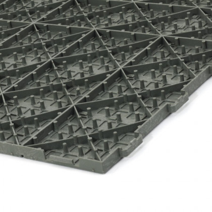 Světle šedá plastová terasová dlažba Linea Marte - 56,3 x 56,3 x 1,3 cm