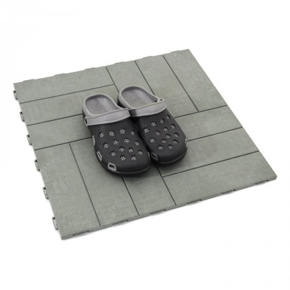 Světle šedá plastová terasová dlažba Linea Marte - 56,3 x 56,3 x 1,3 cm