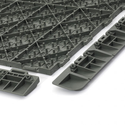 Světle šedá plastová terasová dlažba Linea Marte - 56,3 x 56,3 x 1,3 cm