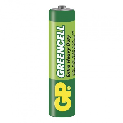 Zinkochloridová baterie GP Greencell R03(AAA) fólie