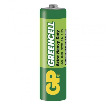 Zinkochloridová baterie GP Greencell R6 (AA), blistr